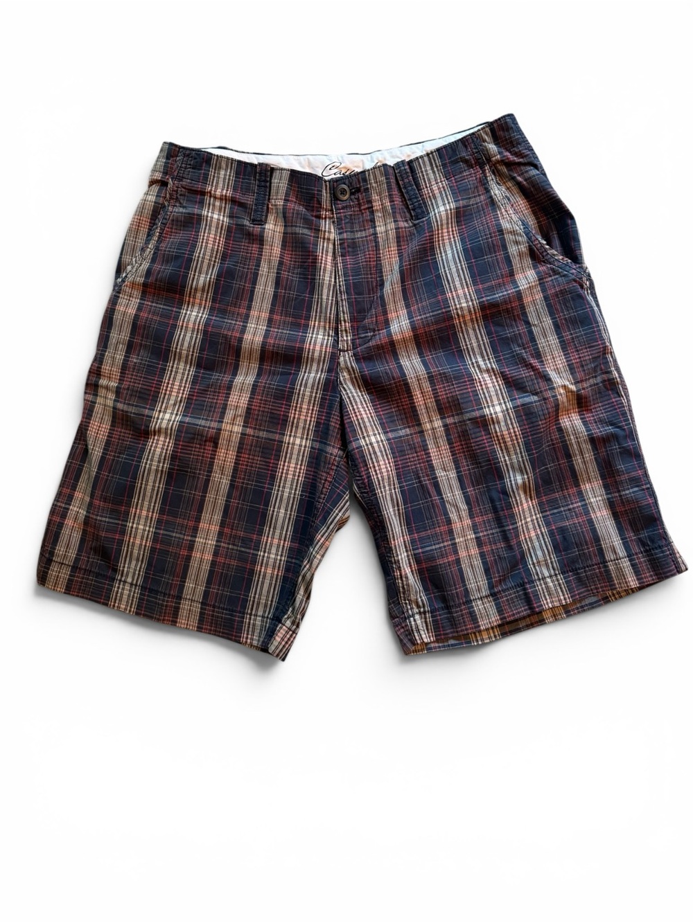 Roundtree & Yorke Casuals Men's Plaid Shorts - Size 35W - 100% Cotton